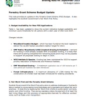 Briefing Note 44: Update on FGS budget availability for new applications - September 2023